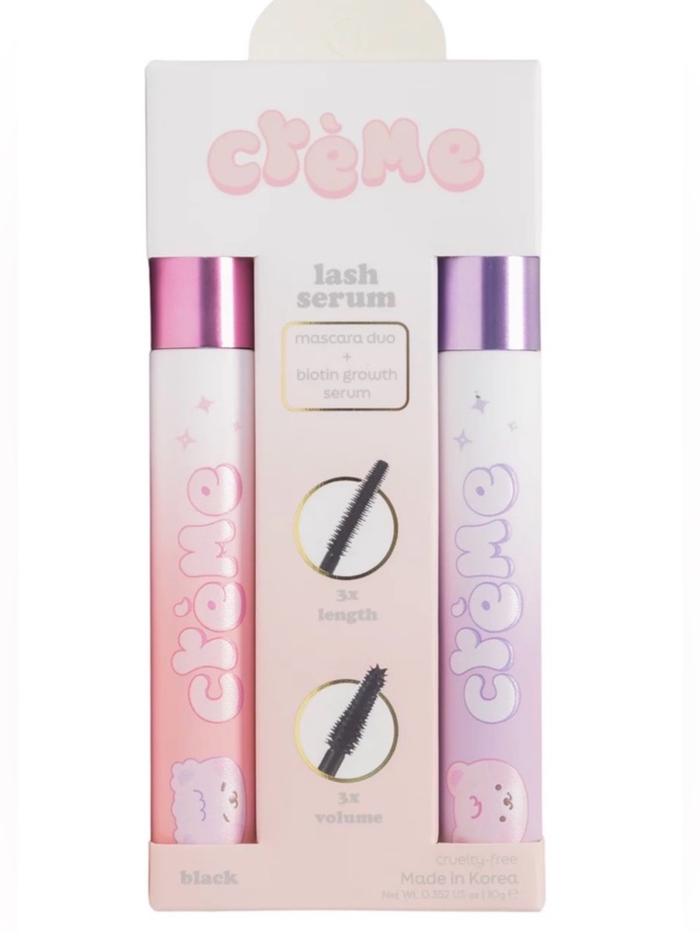The Crème Shop Mascara & Lash Serum Duo in Black